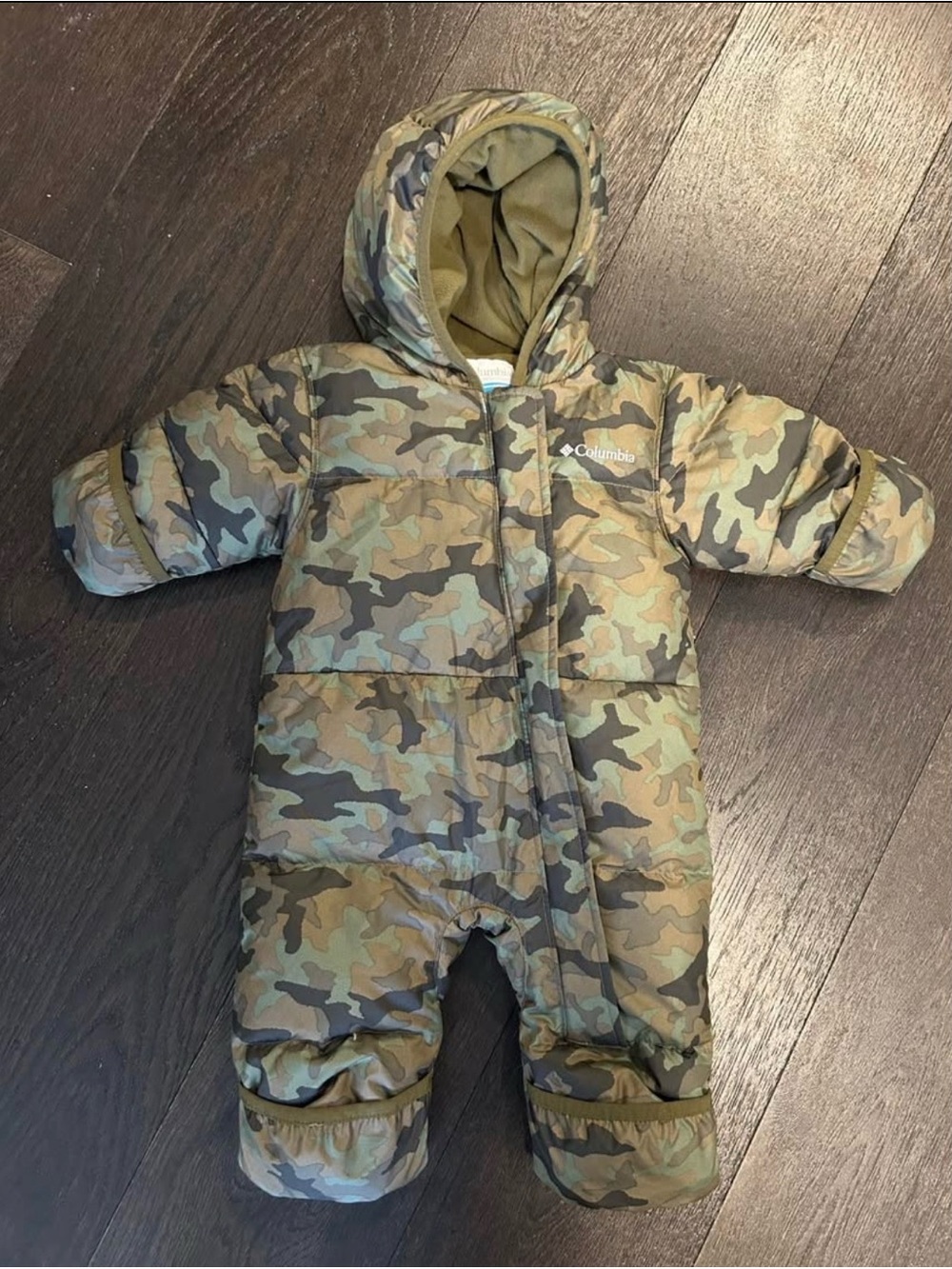 Columbia Camo Puffer Snowsuit Bunting | 3-6 months